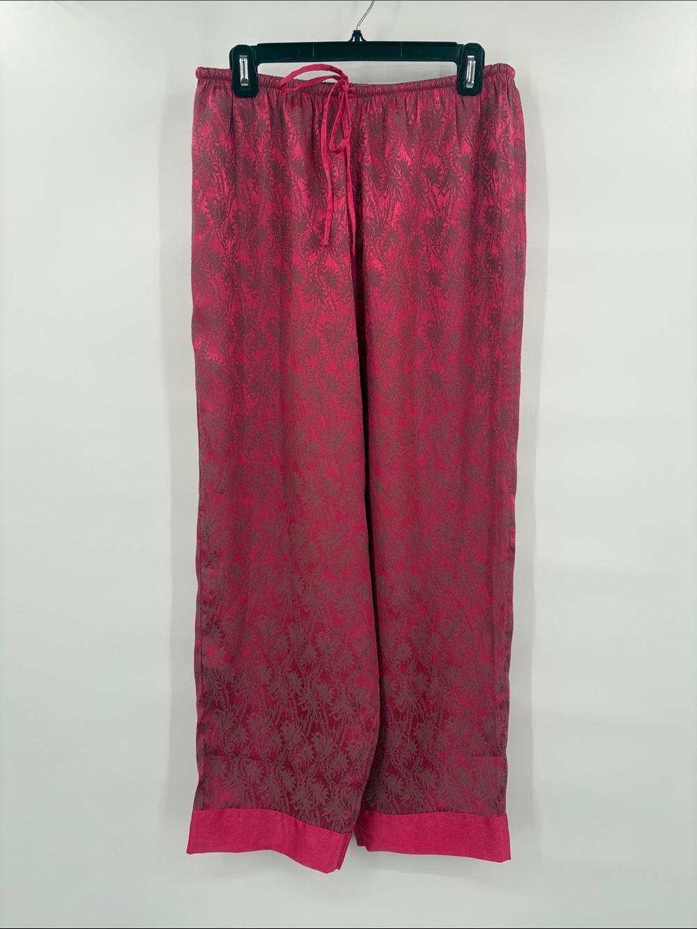 Victoria's Secret Fuchsia Jacquard Satin Lounge Pants Size L